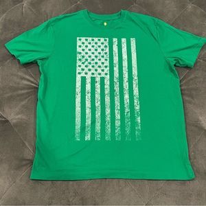 St Patrick’s Day Clover USA Flag Shirt - Size L